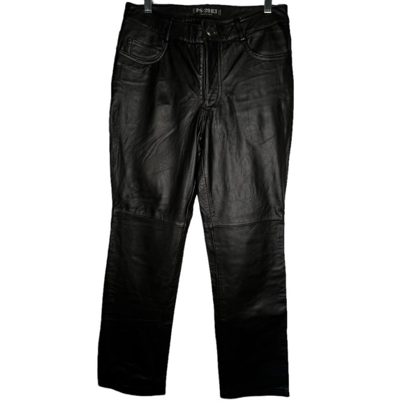Vintage PS-3983 Periscope Black Leather Pants - Picture 1 of 6